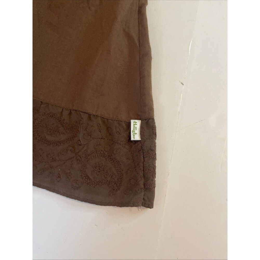 Y2K Hollister Brown Babydoll Tie Back Tank Top | Women’s Sz Sm Adjustable Strap - Picture 9 of 11